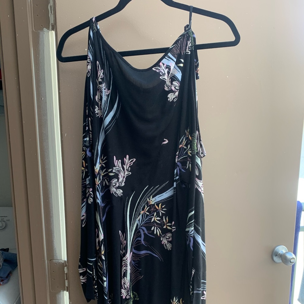 free people black floral cocktail dress
